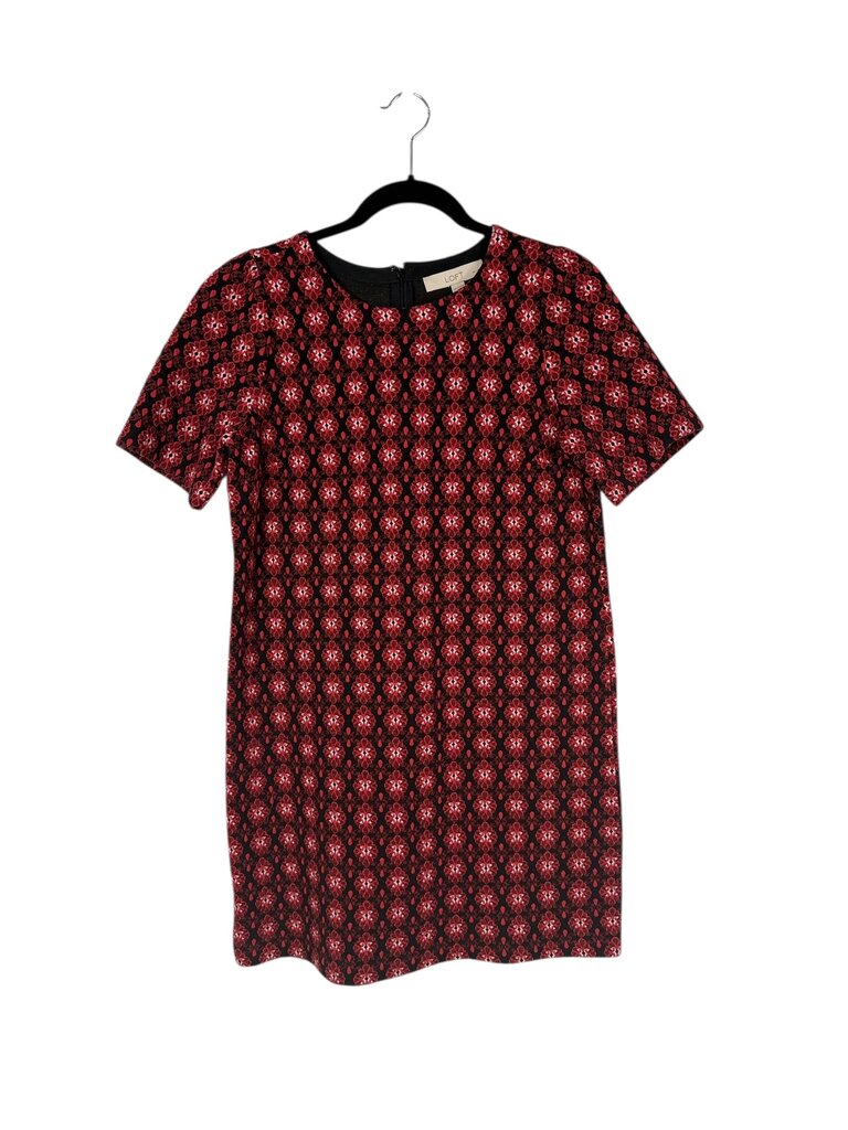 LOFT ABSTRACT FLORAL LINED SHIFT