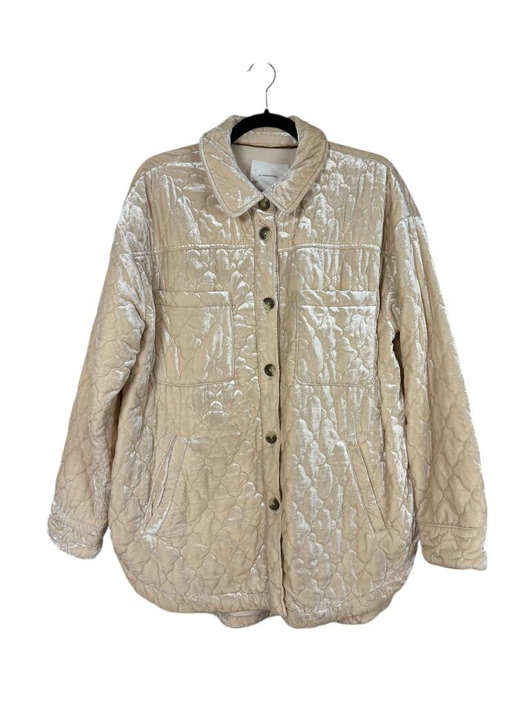 ANTHROPOLOGIE QUILTED VELVET SHACKET