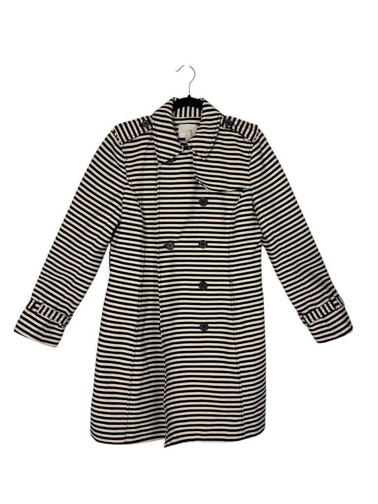 LOFT STRIPED DOUBLE BREATED COAT