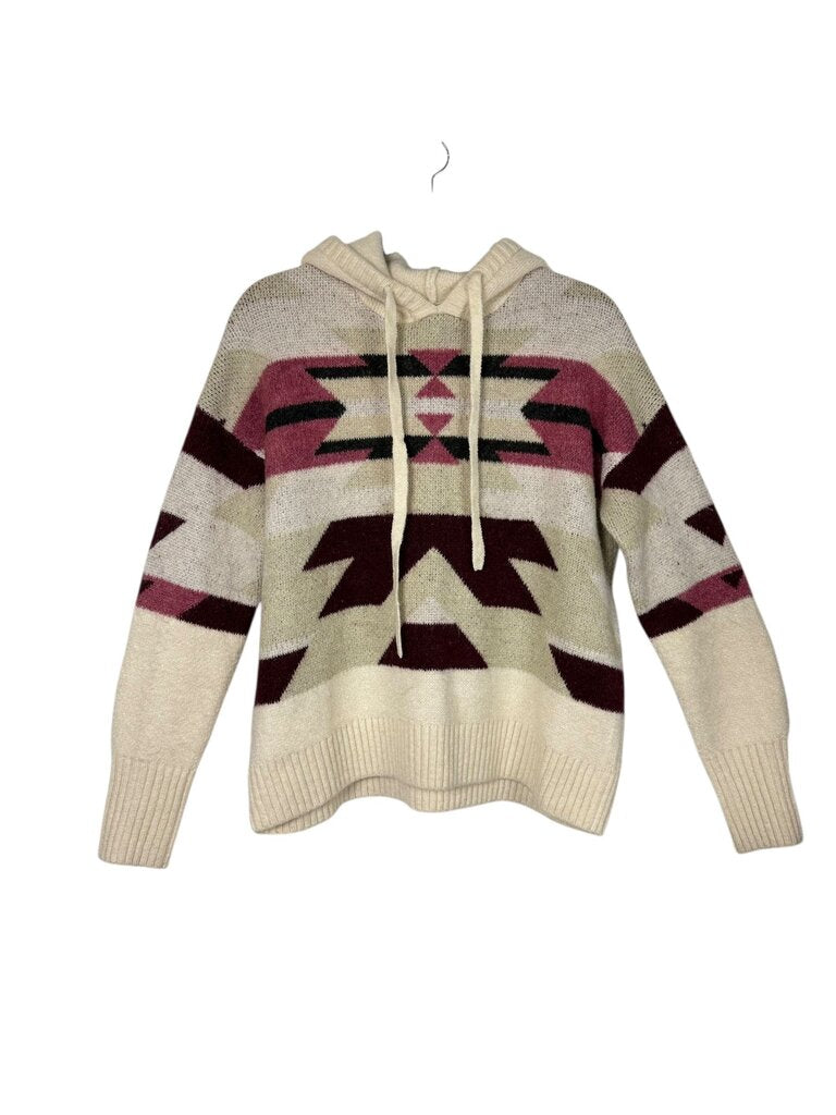 LOU & GREY SOUTHWEST PATTERN KNIT HOODIE