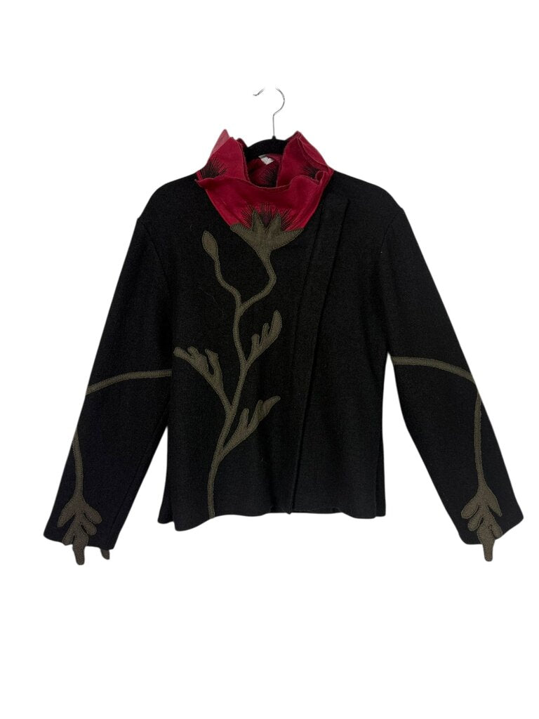 COVELO 100% WOOL POPPY FLOWER JACKET