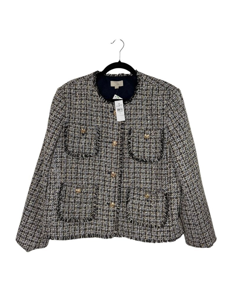 LOFT TWEED METALLIC BLAZER