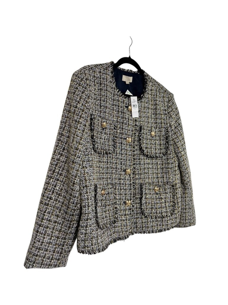 LOFT TWEED METALLIC BLAZER