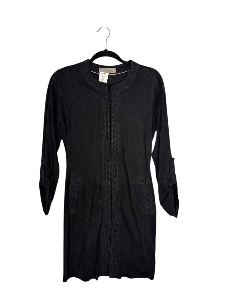 UTERQUE SUEDE BUTTON DRESS