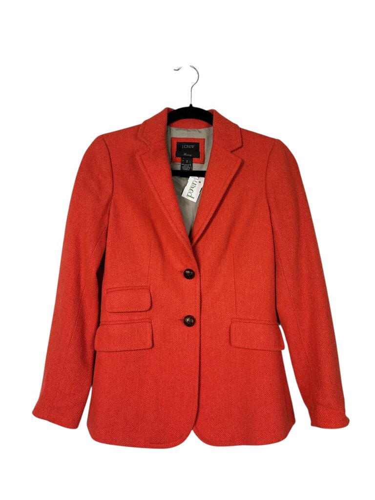 J. CREW 100% WOOL HERRINGBONE BLAZER