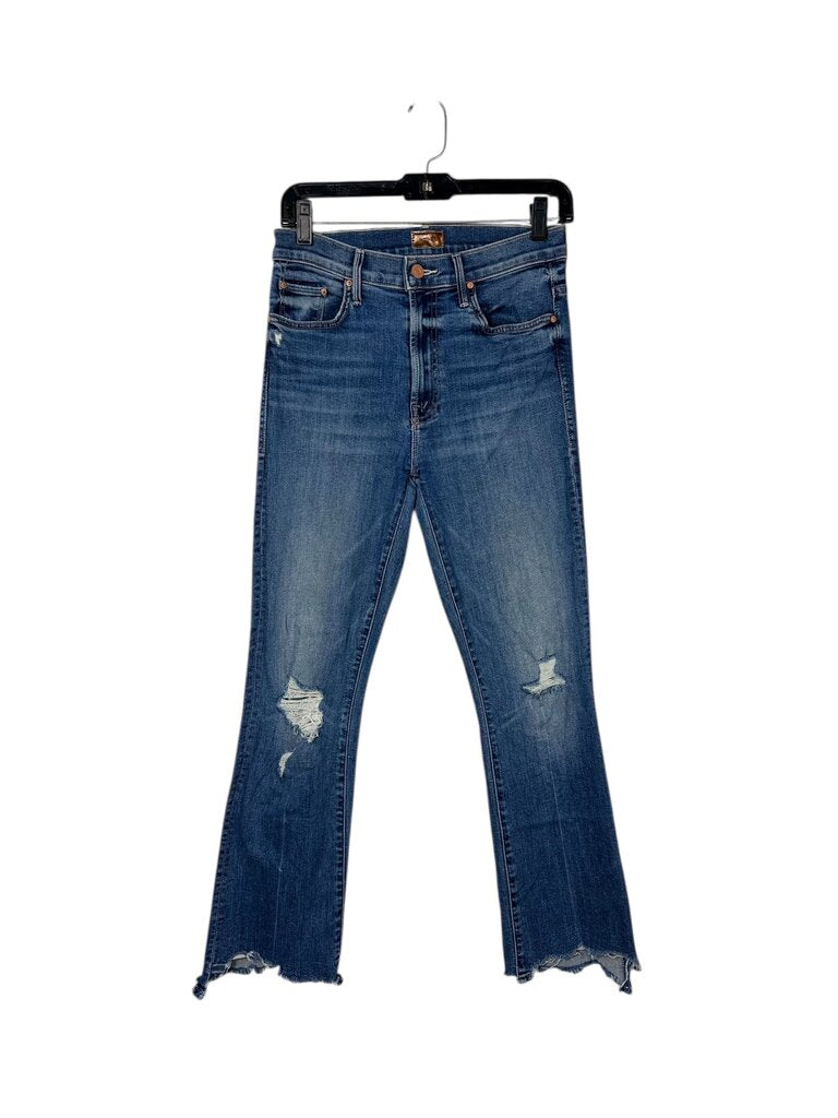 MOTHER DISTRESSED SLIM FLARE JEANS