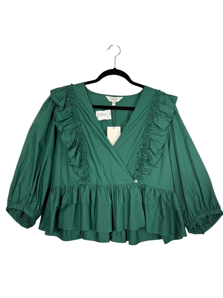 JOIE RUFFLE PEPLUM BLOUSE