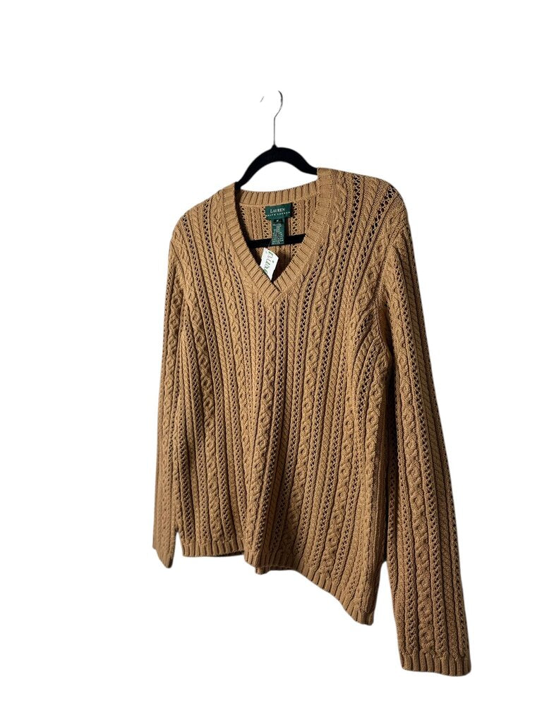 LAUREN RALPH LAUREN 100% COTTON KNIT SWEATER