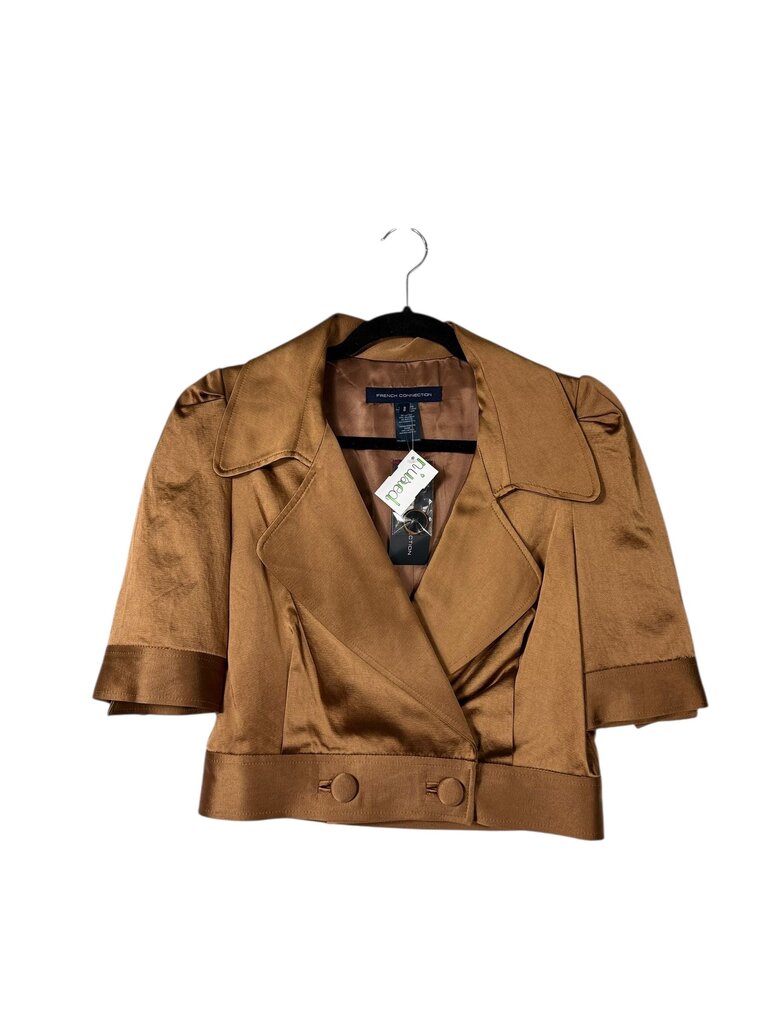 FRENCH CONNECTION CROPPED BLAZER STYLE BLOUSE