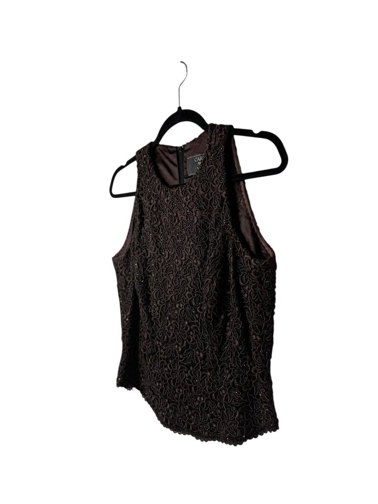 CARMEN MARC VALVO LACE OVERLAY TOP