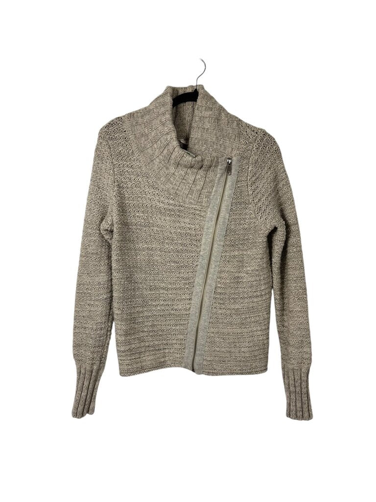 ATHLETA 100% MERINO WOOL ZIP SWEATER