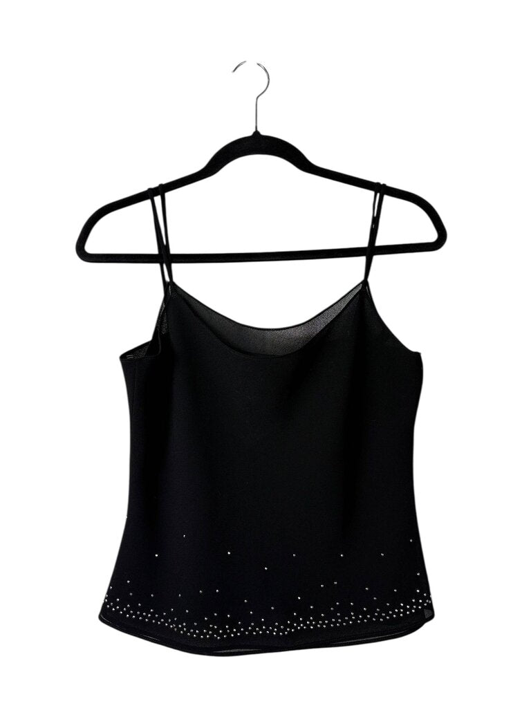 BETSY & ADAM CHIFFON RHINESTONE TANK