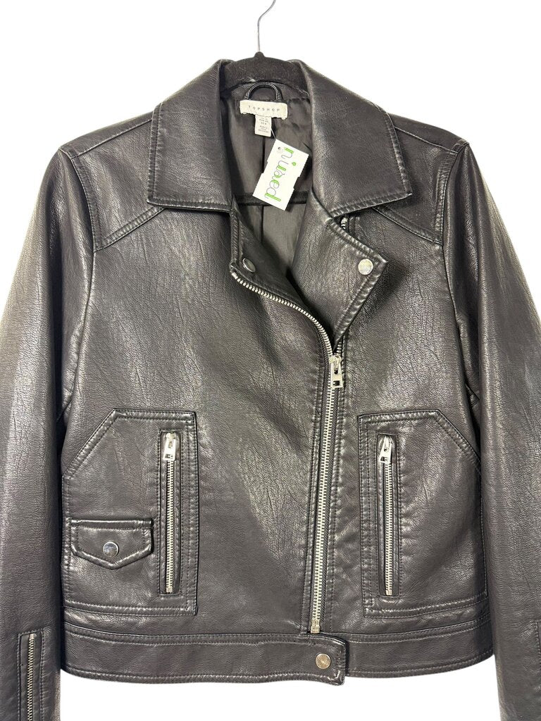 TOPSHOP VEGAN LEATHER MOTO JACKET