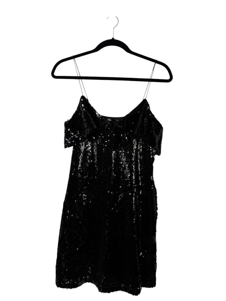 ZARA SEQUIN SPAGHETTI STRAP DRESS