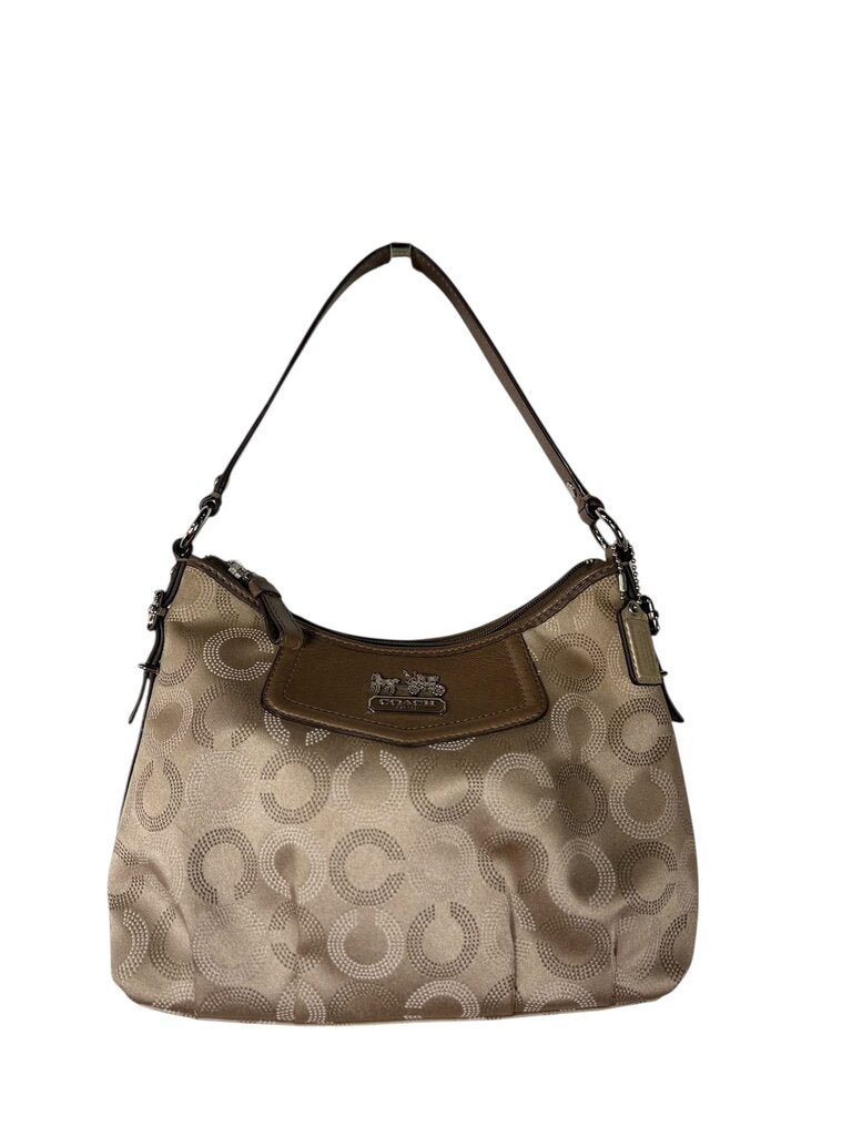 COACH FABRIC MONOGRAM SHOULDER BAG