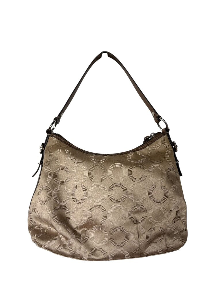 COACH FABRIC MONOGRAM SHOULDER BAG