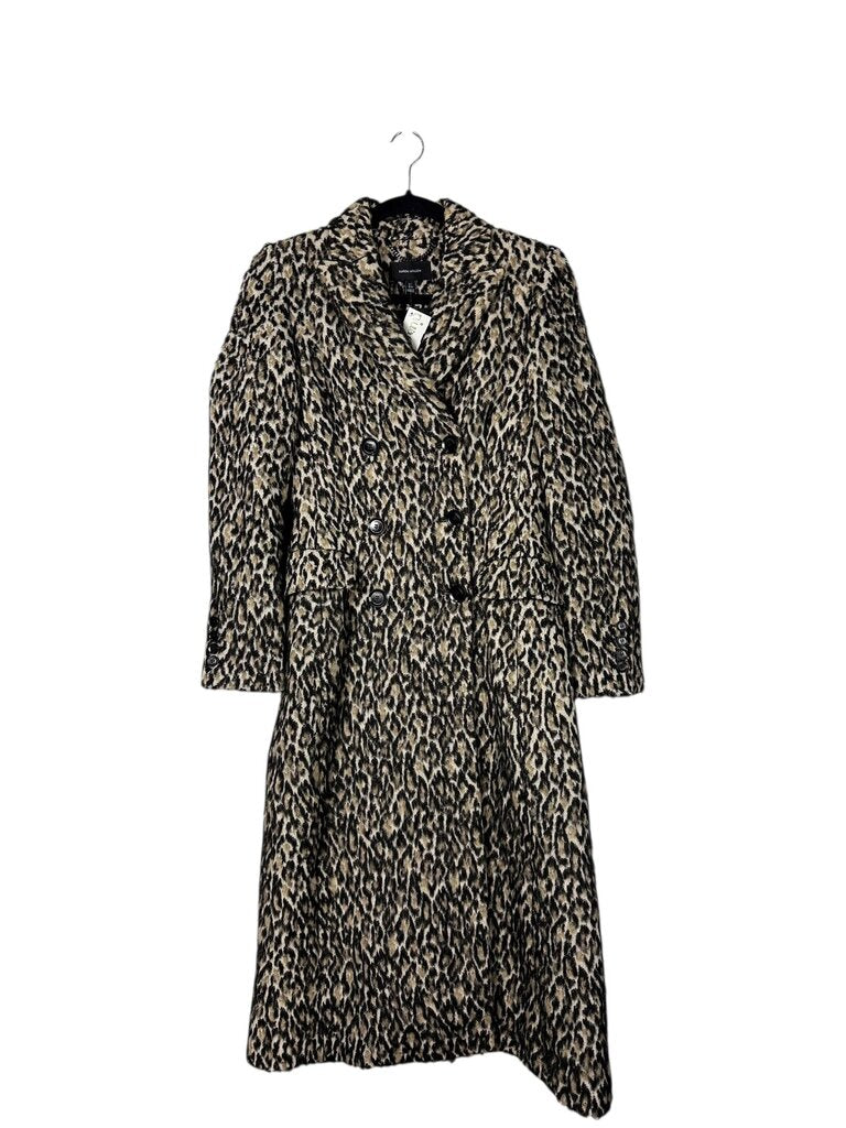 KAREN MILLEN DOUBLE BREASTED ANIMAL TRENCH COAT