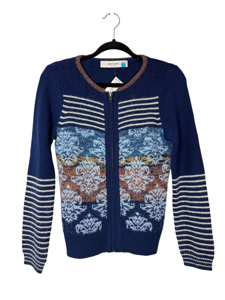 SPARROW FULL ZIP WOOL CARDIGAN