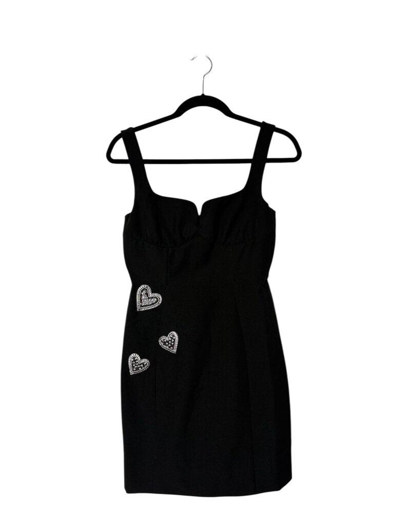 SALONI BEADED HEART SHEATH DRESS