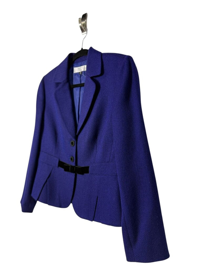 TAHARI WOOL BLEND BOW BLAZER