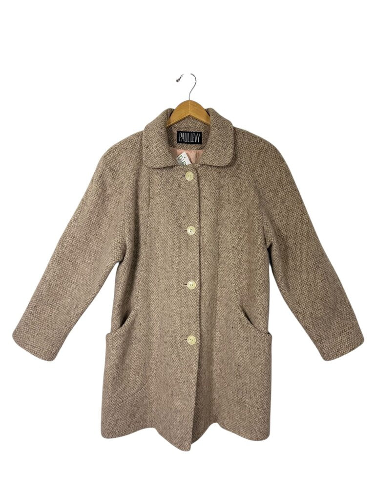 PAUL LEVY LINED WOOL COAT