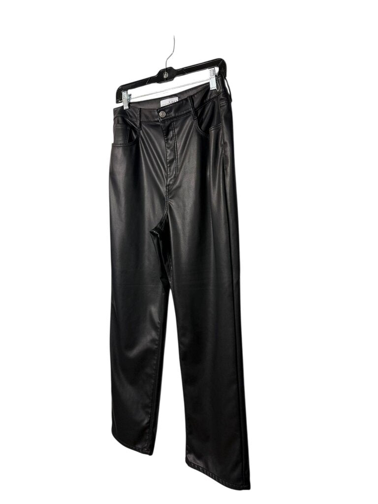 LOFT VEGAN LEATHER STRAIGHT LEG PANT