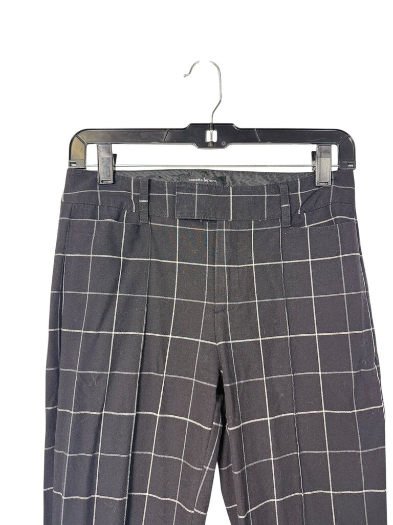 NANETTE LEPORE WINDOW PLAID TROUSERS