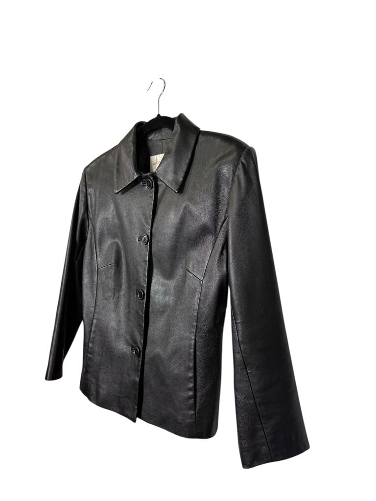 MARGARET GODFREY FITTED LEATHER JACKET