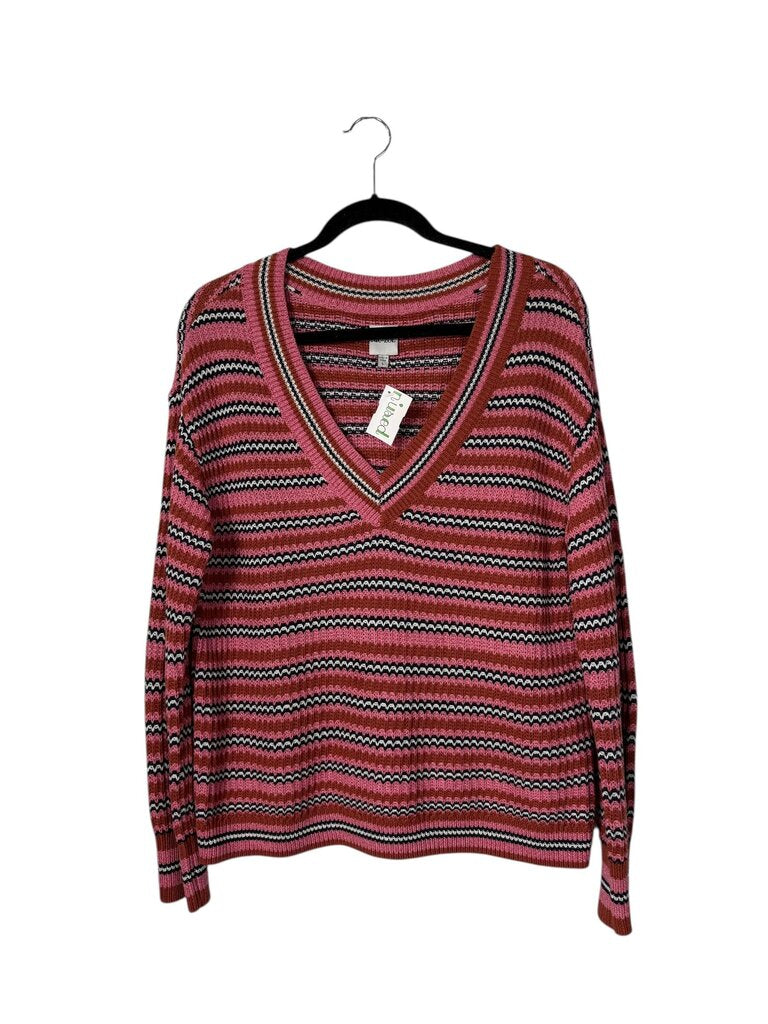 NIC + ZOE STRIPED KNIT SWEATER