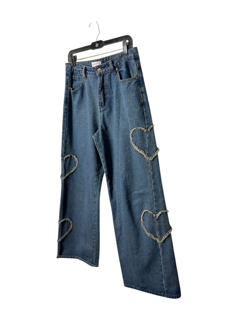 ANGEL KISS HEART PATCH JEANS