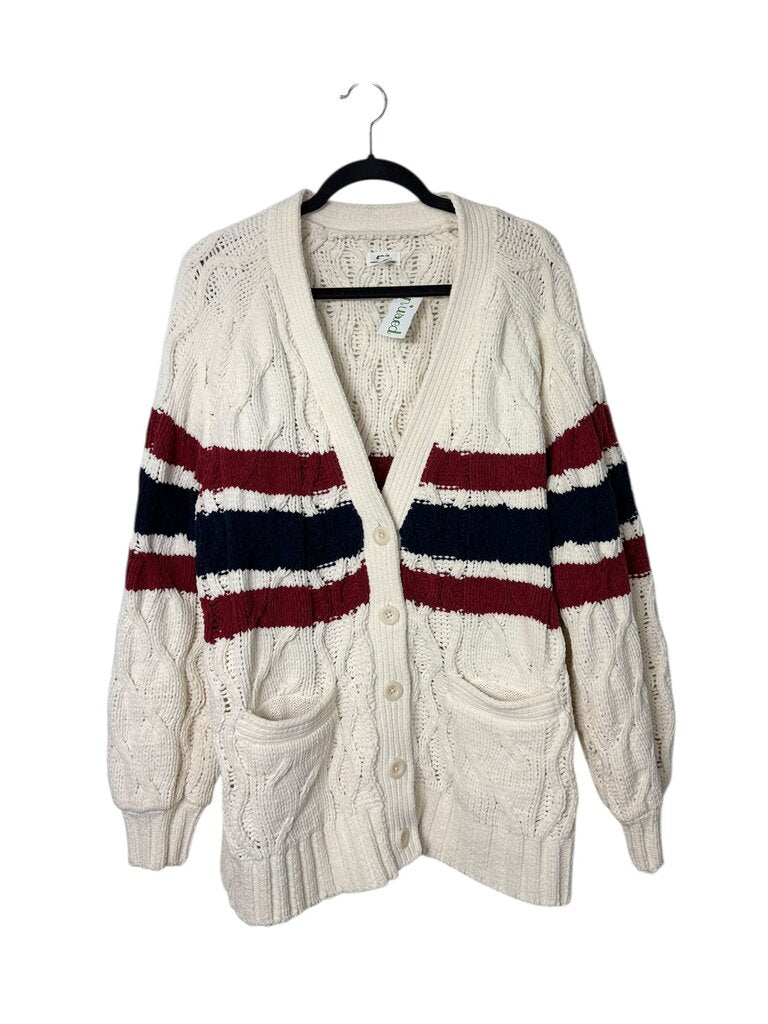 AERIE LONG CHUNKY BUTTON CARDIGAN