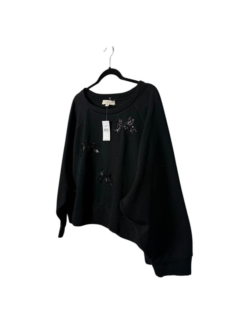 LOFT EMBELLISHED BOW SWEATER