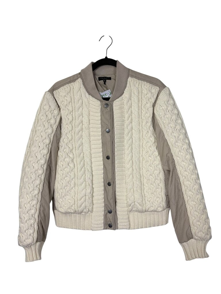 RAG & BONE QUILTED CABLE BOMBER JACKET