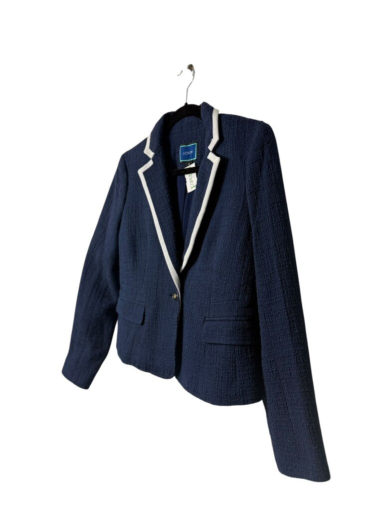 J.CREW WOVEN CONTRAST TRIM BLAZER