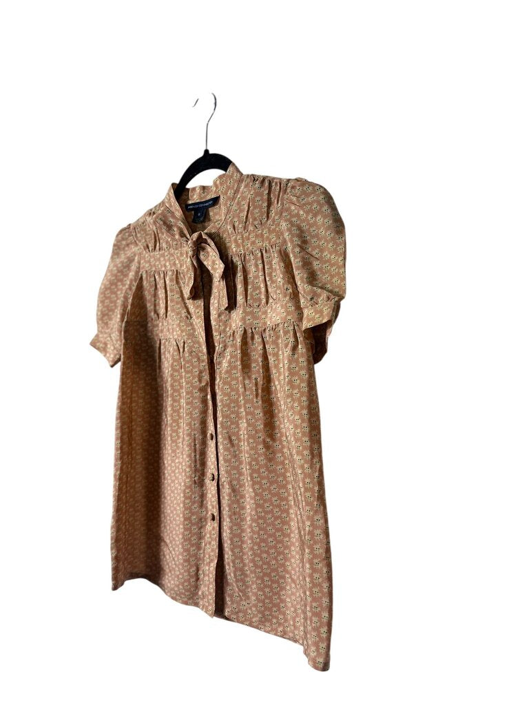 FRENCH CONNECTION SILK BOW BLOUSE