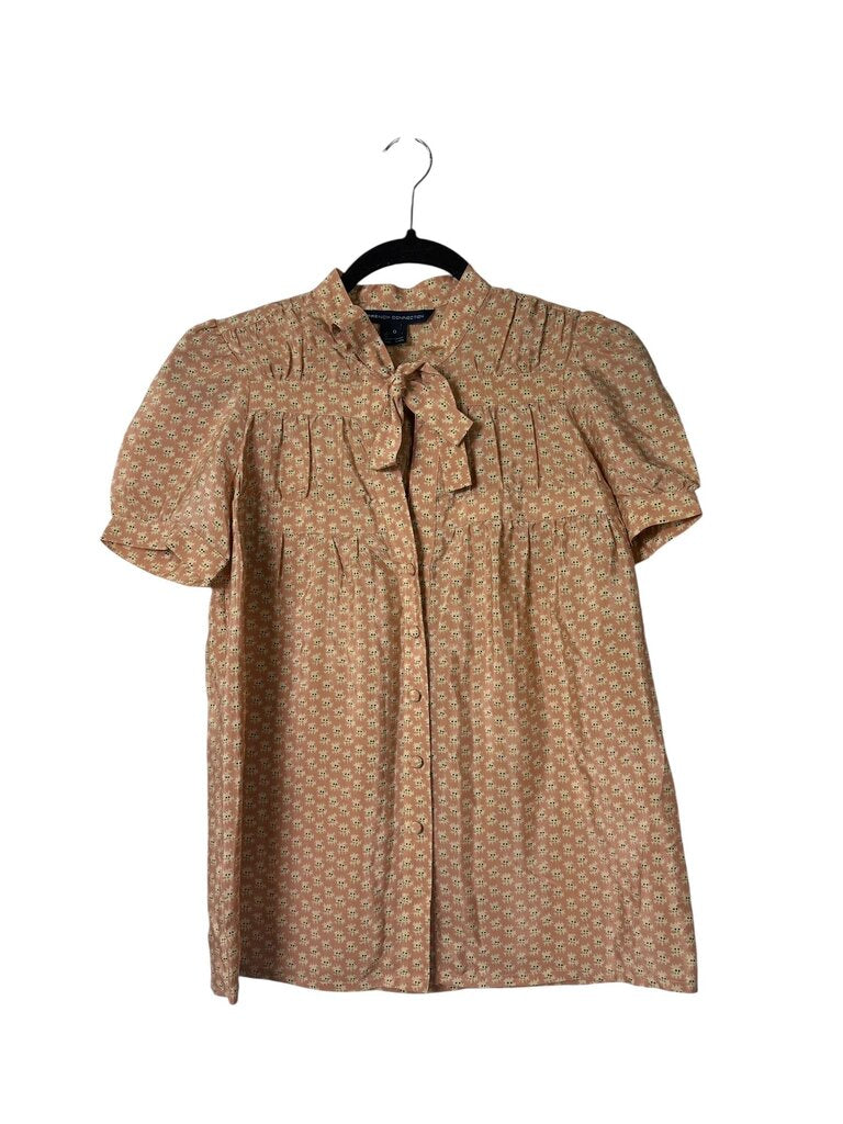 FRENCH CONNECTION SILK BOW BLOUSE