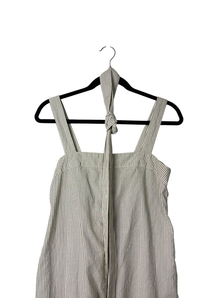 UNIQLO BELTED STRIPED JUMPSUIT