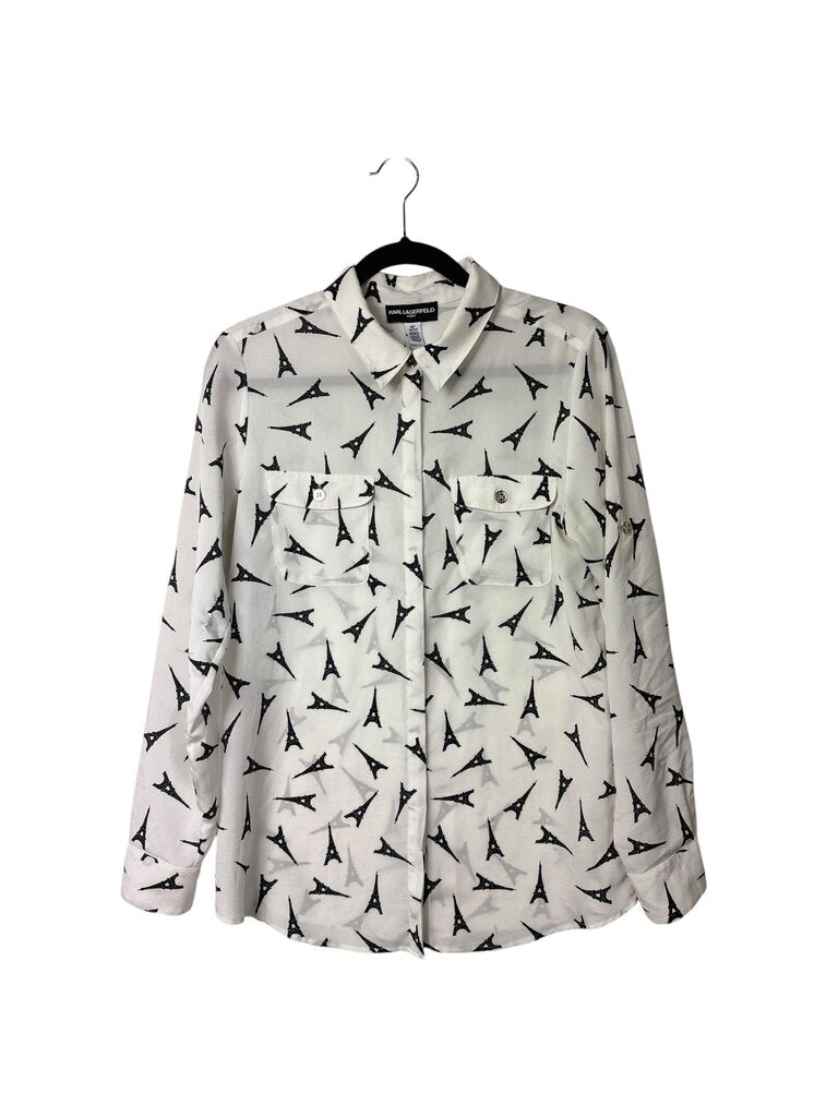 KARL LAGERFELD EIFFEL TOWER BUTTON DOWN