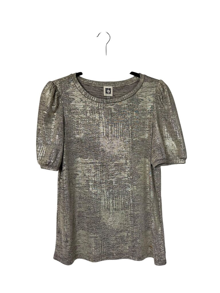 ANNE KLEIN METALLIC TOP