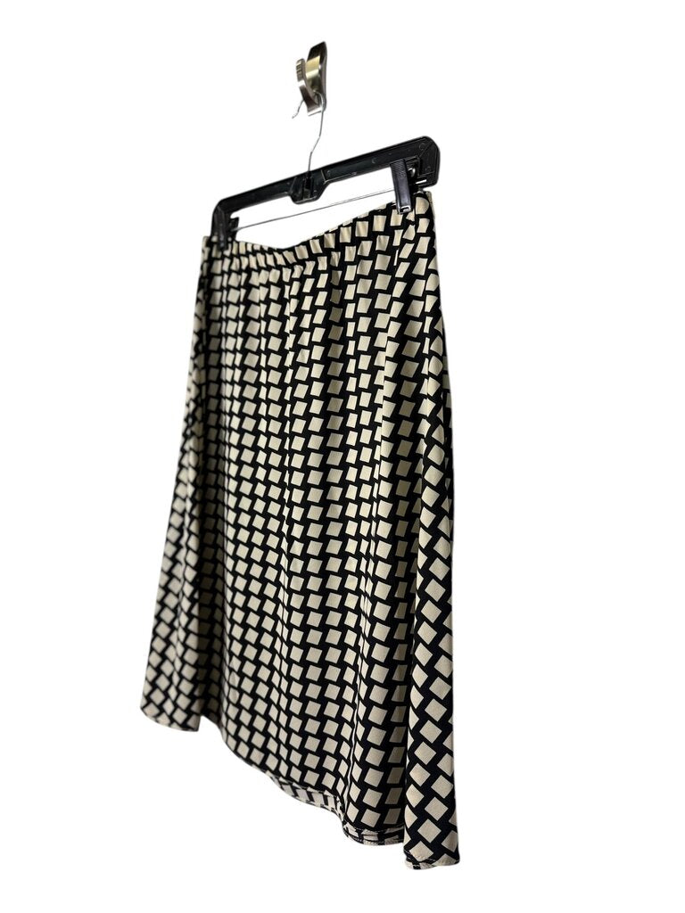 T TAHARI RECTANGLE PRINT SKIRT