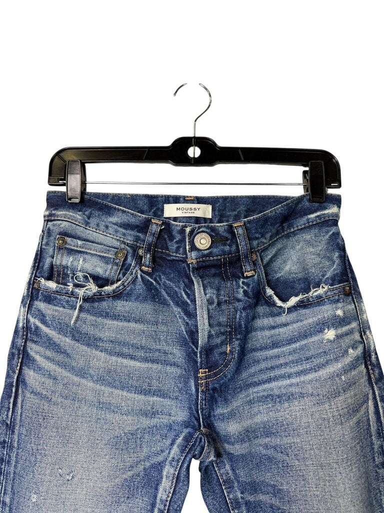 MOUSSY DISTRESSED SKINNY JEANS