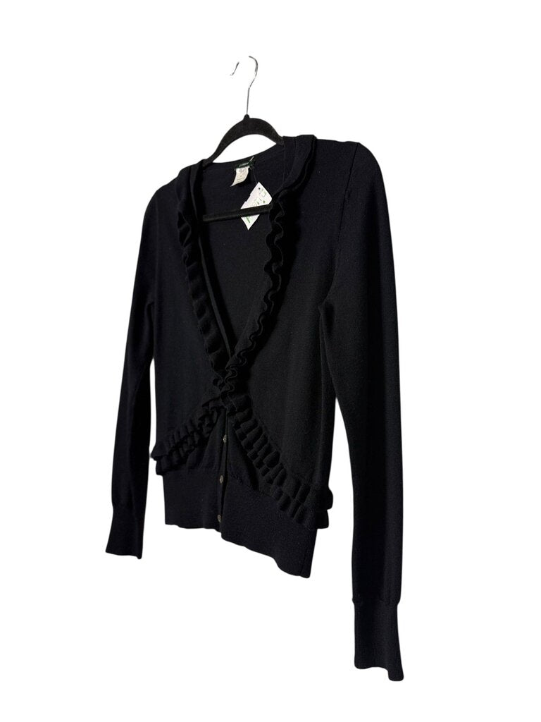 J.CREW RUFFLE TRIM CARDIGAN