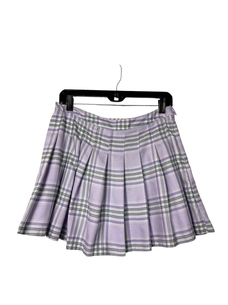 FOREVER 21 PLAID PLEATED MINI SKIRT