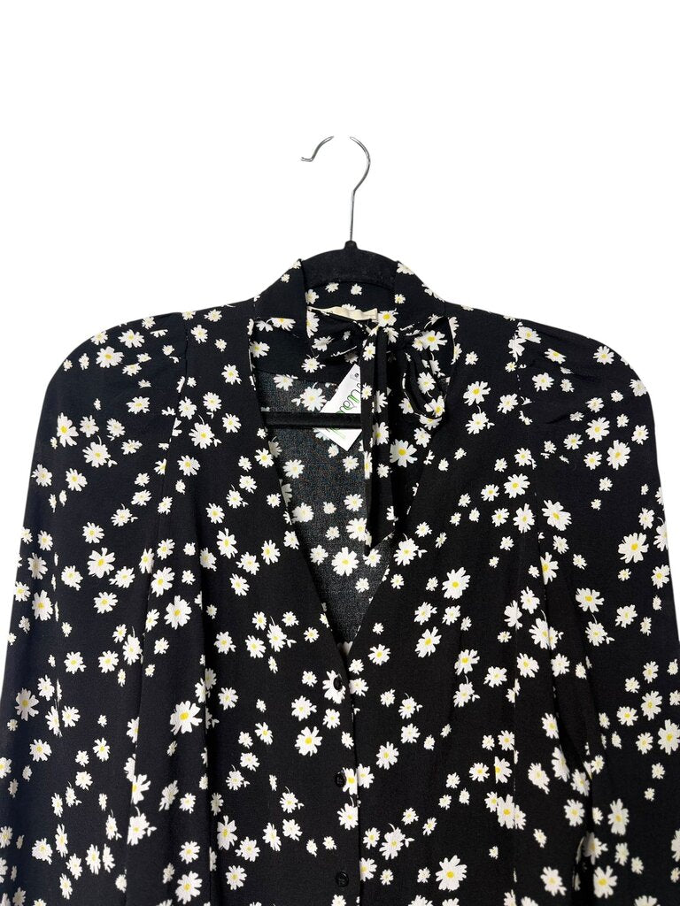 MAJE DAISY PATTERN BUTTON BLOUSE