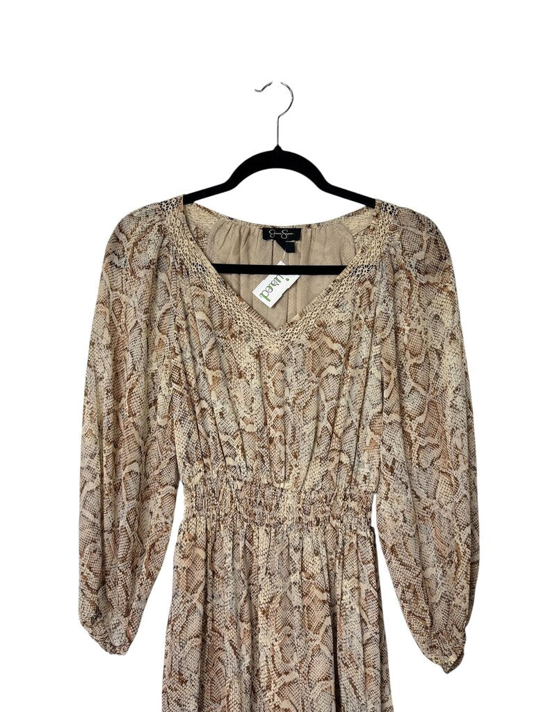 JESSICA SIMPSON SNAKE PRINT MAXI DRESS