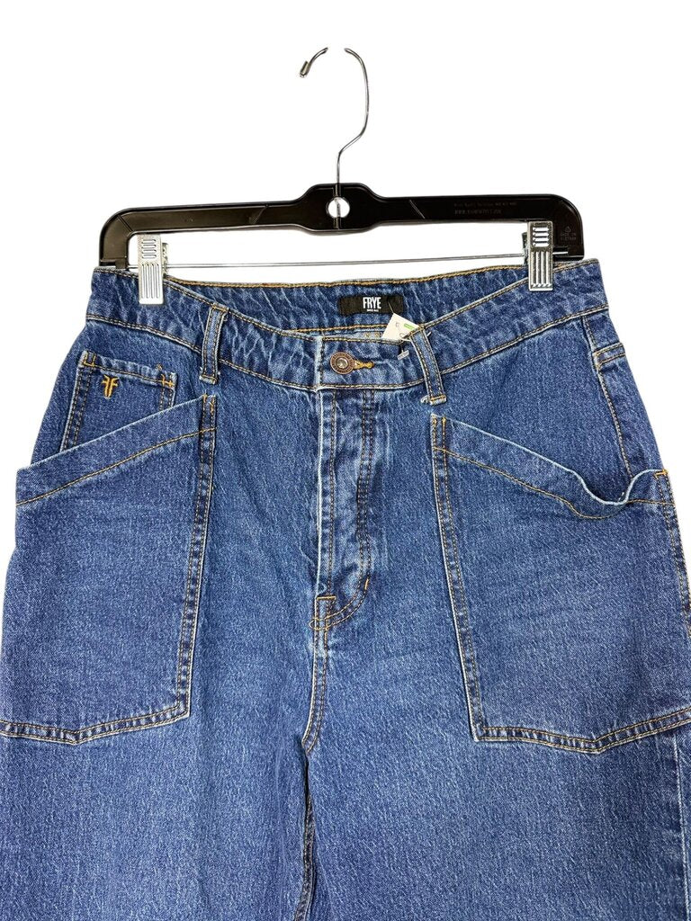 FRYE HIGH RISE BARREL JEANS