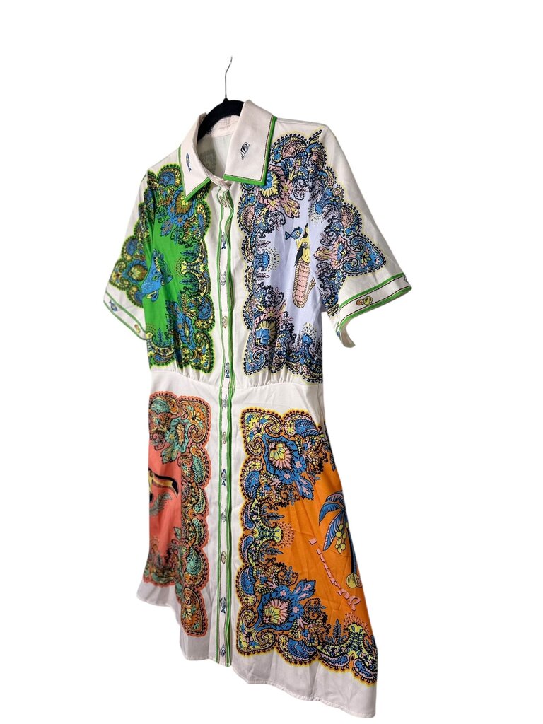 SEA LIFE PATTERN SHIRT DRESS