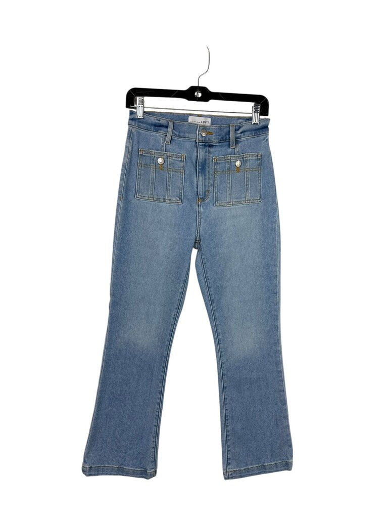 LOFT HIGH RISE STRAIGHT LEG JEANS