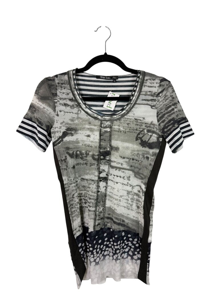 MARC AUREL MESH MULTI PATTERN TOP