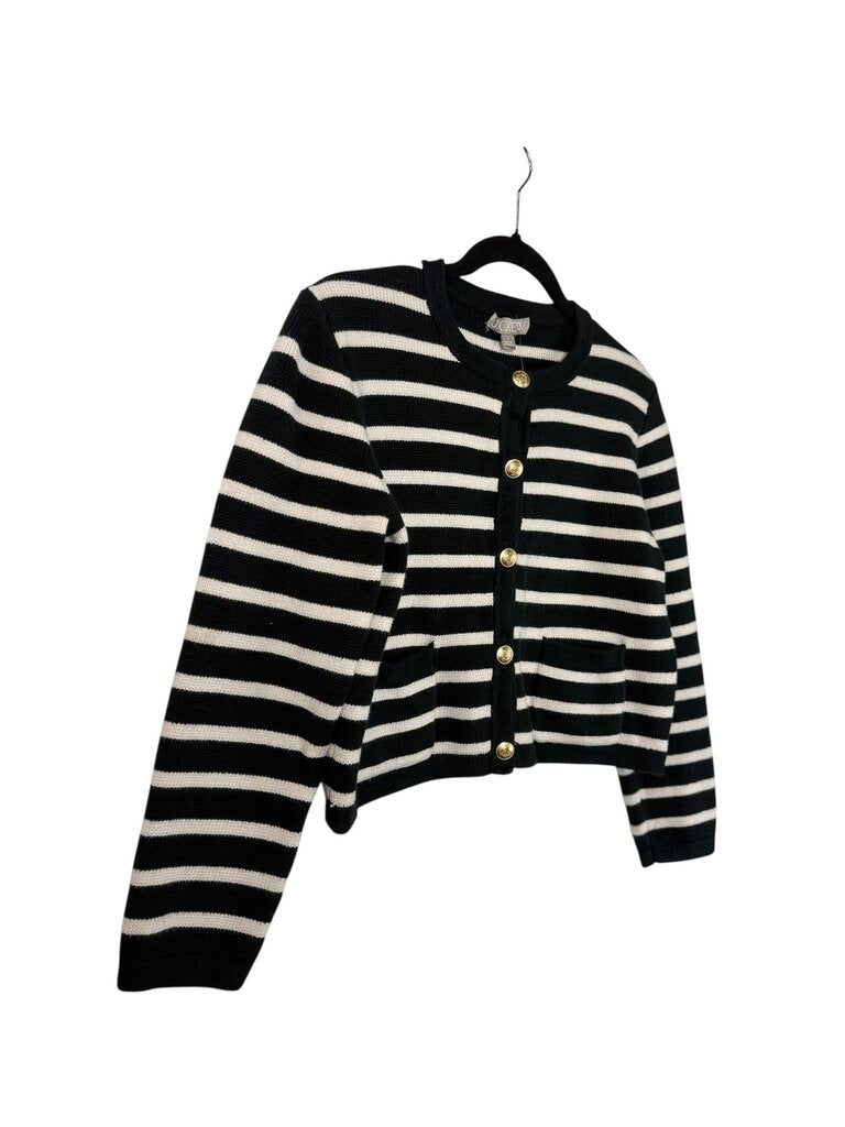 J. CREW EMILLE STRIPED CARDIGAN
